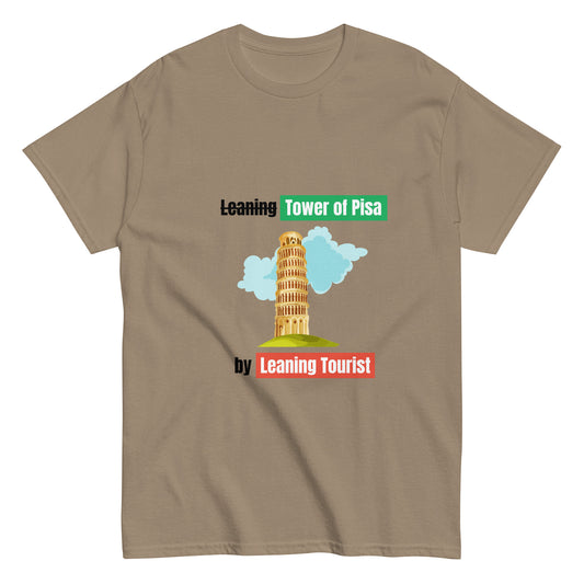 Pisa Humorous T-shirt, Landmark, Italian, Funny, Witty, Tourist, Travel jokes, Dad jokes, Tower of Pisa, Witty perspective, Unisex, Building