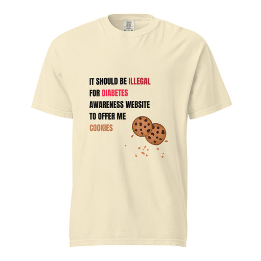 Diabetes Awareness, Spread Awareness, No More Cookies, Diabetes, Pun, Cookies, GDPR, Funny Tees, Bold Statements, Statement Tee, Food, Sweet, Unisex