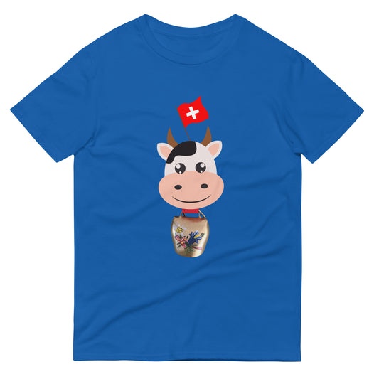 Cow, Bell, Ring, Swiss, Switzerland, Smiling, Funny, Animal, Nature, Unisex, T-shirt