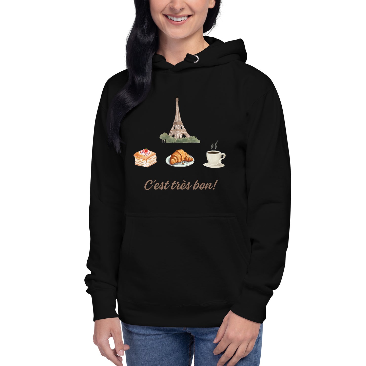 Parisian sunrise | Paris Breakfast | Latte art | cozy hoodie | Cute hoodie | Soft and Comfortable | Perfect gift | Unisex hoodie