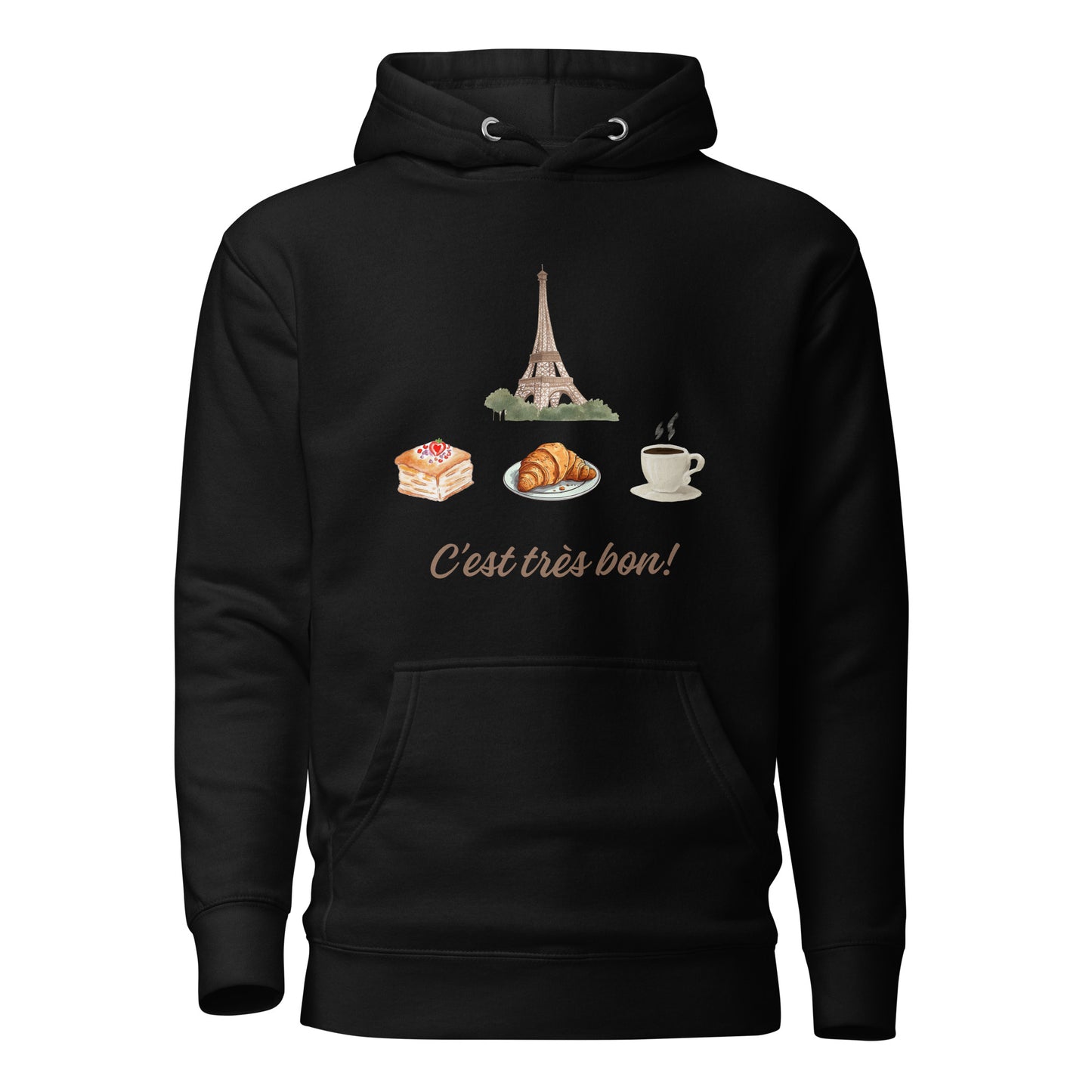 Parisian sunrise | Paris Breakfast | Latte art | cozy hoodie | Cute hoodie | Soft and Comfortable | Perfect gift | Unisex hoodie