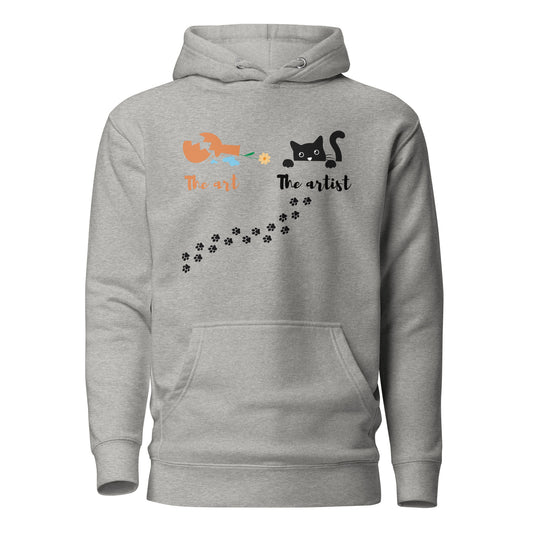 Unisex, graphics, hoodie, cat, humor, funny, cat lovers, animal, vase, situation, casual, gift, animal lovers