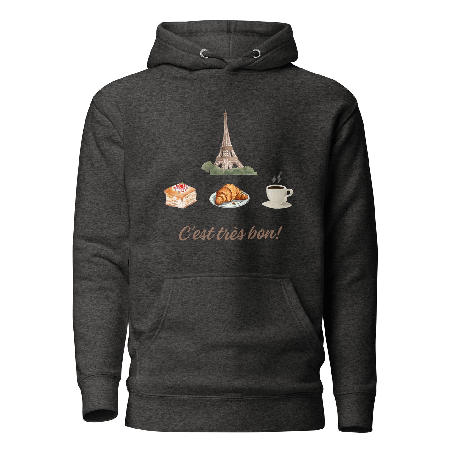 Parisian sunrise | Paris Breakfast | Latte art | cozy hoodie | Cute hoodie | Soft and Comfortable | Perfect gift | Unisex hoodie