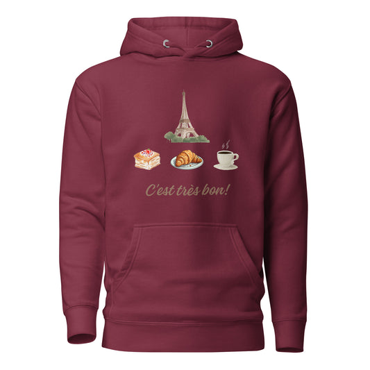 Parisian sunrise | Paris Breakfast | Latte art | cozy hoodie | Cute hoodie | Soft and Comfortable | Perfect gift | Unisex hoodie