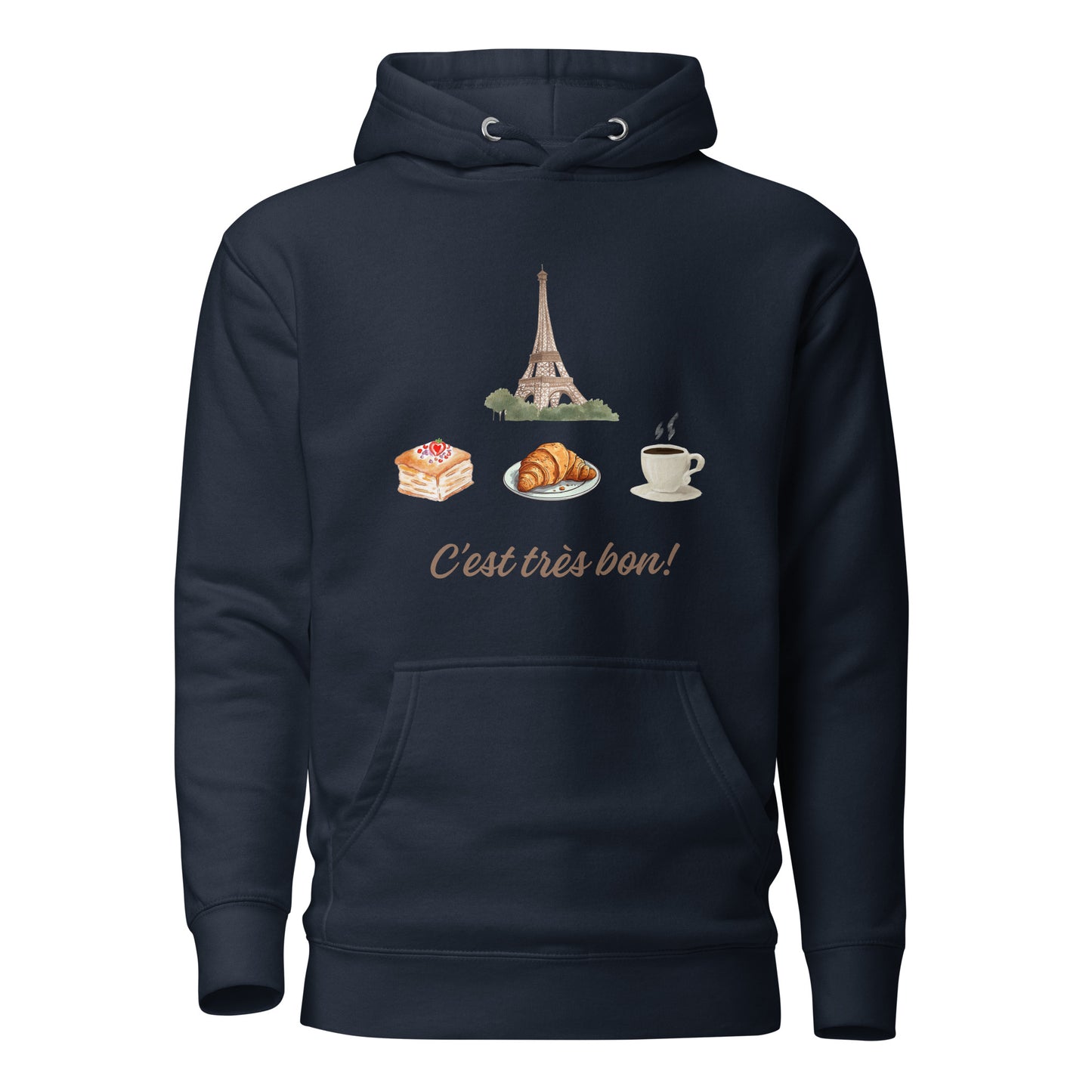 Parisian sunrise | Paris Breakfast | Latte art | cozy hoodie | Cute hoodie | Soft and Comfortable | Perfect gift | Unisex hoodie