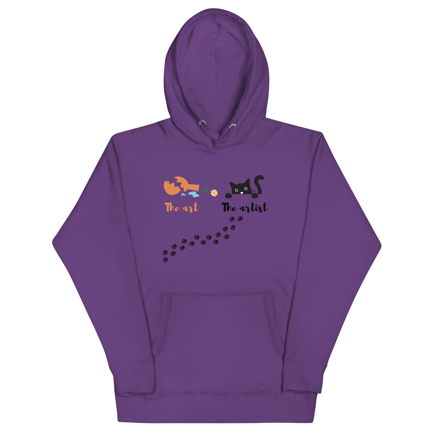 Unisex, graphics, hoodie, cat, humor, funny, cat lovers, animal, vase, situation, casual, gift, animal lovers