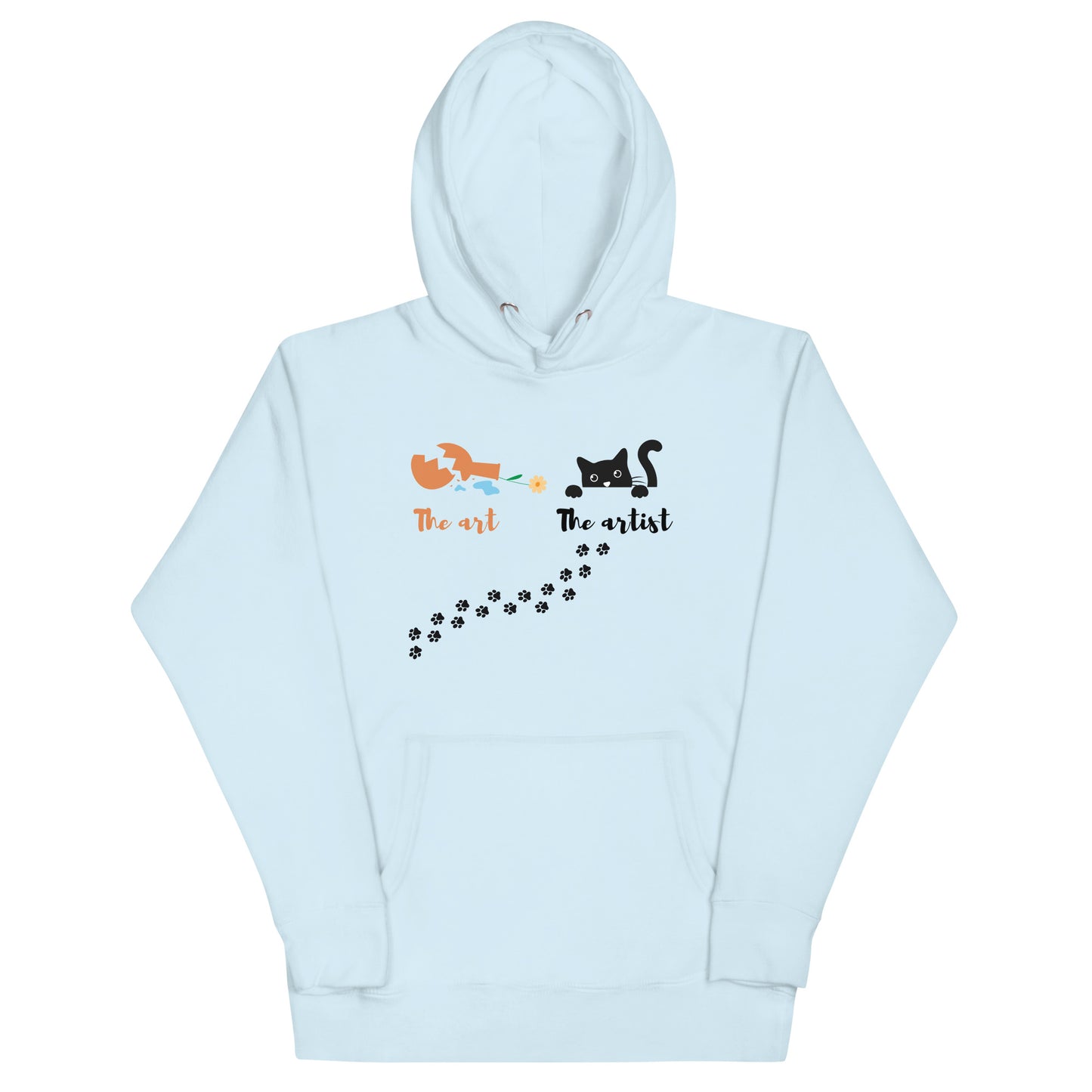 Unisex, graphics, hoodie, cat, humor, funny, cat lovers, animal, vase, situation, casual, gift, animal lovers