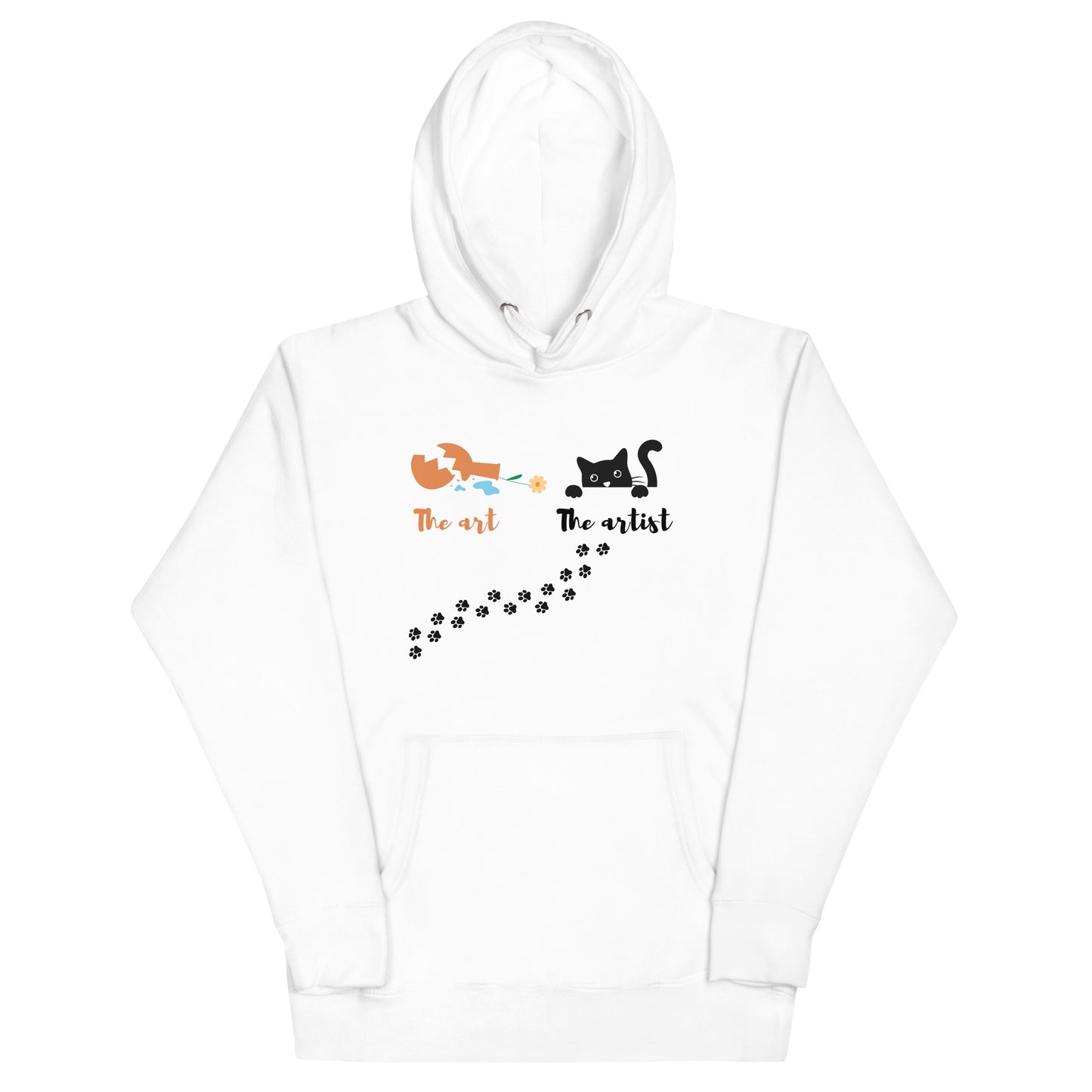 Unisex, graphics, hoodie, cat, humor, funny, cat lovers, animal, vase, situation, casual, gift, animal lovers