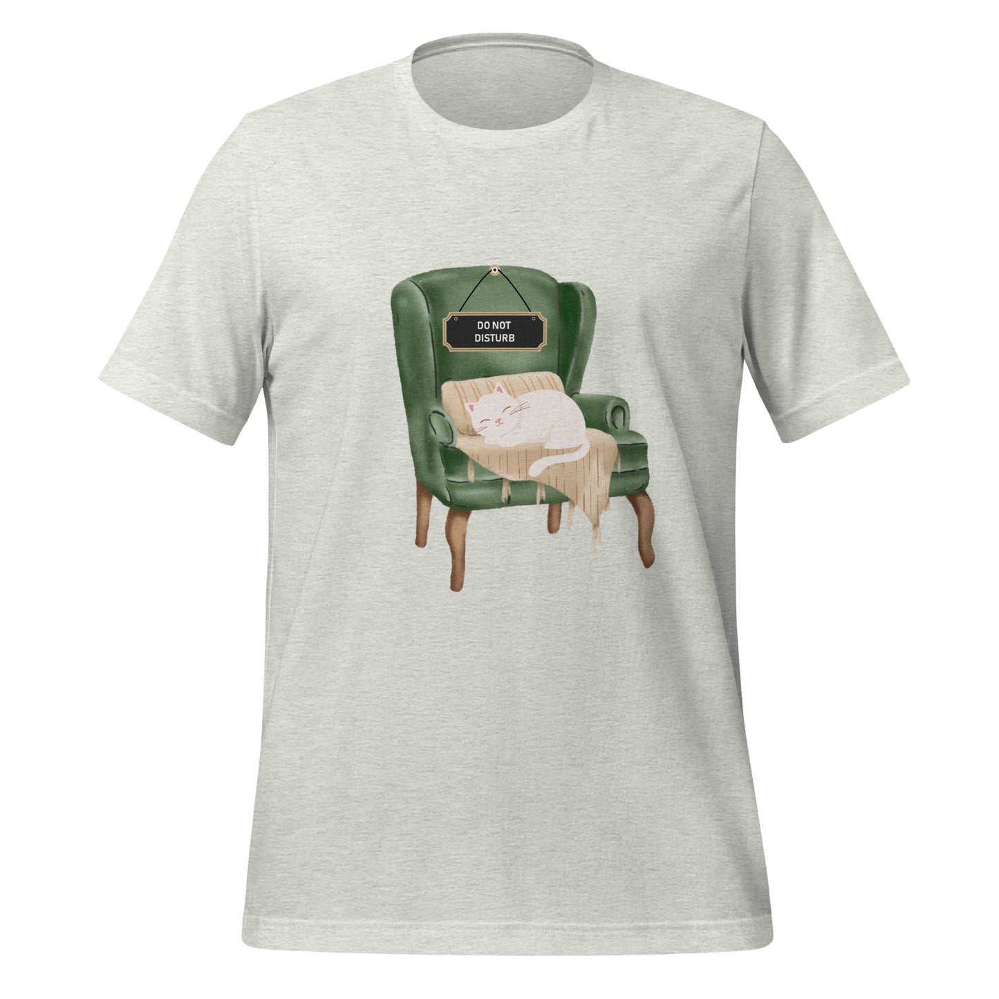 Cat, Funny, Sleeping, Dozing Off, Chair, Living Room, Unisex, Happy, Dreaming, Animal, T-shirt
