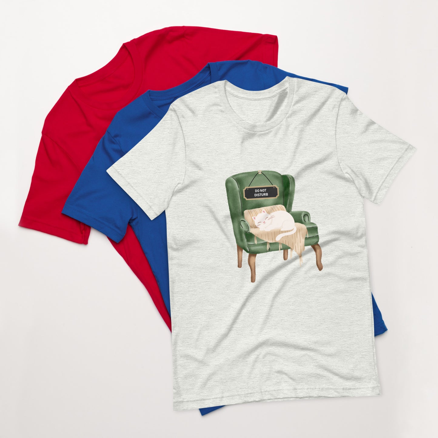 Cat, Funny, Sleeping, Dozing Off, Chair, Living Room, Unisex, Happy, Dreaming, Animal, T-shirt