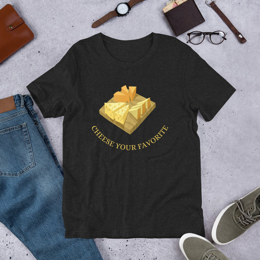 Unisex t-shirt | funny quote | cheesy quote | Declare your love for cheese in the most delicious way with this t-shirt! | Delicious design, Platter, Food joke