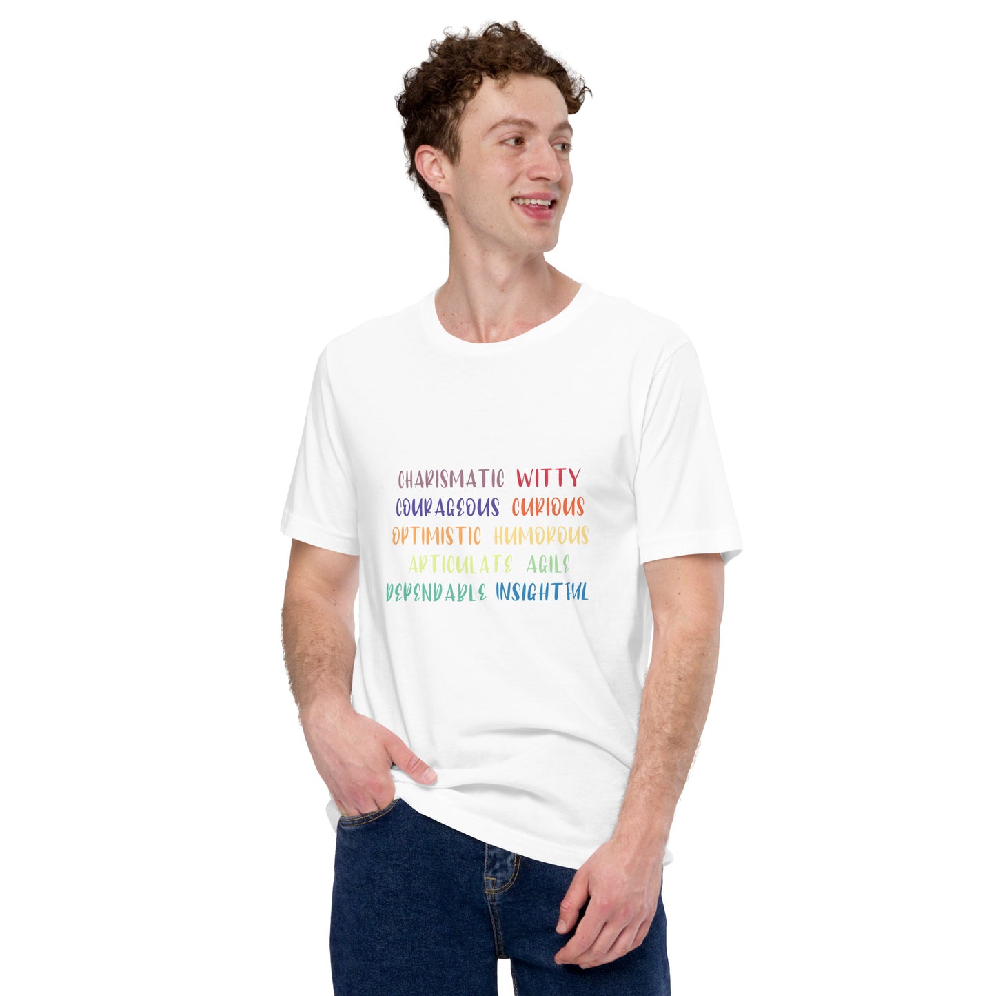 Inspirational, Colorful, Vibrant colors, Adjectives, Humans, Highlights, Self-expression, Personality, Unisex, T-shirt