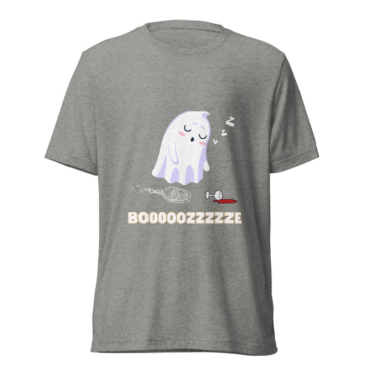 Ghost, Sleeping, Boo, Booze, Drinking, Pun, Funny, Cartoon, Gift, Halloween, Spooky, Unisex, T-shirt