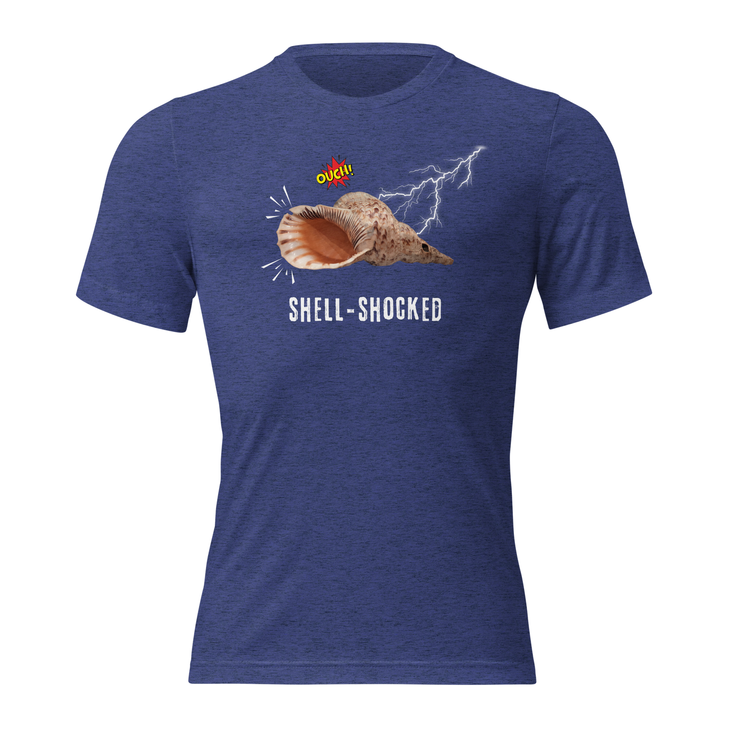 Unisex, graphics, tee-shirt, funny, shell, shocked, humor, traumatized, electricity, casual, gift, t-shirt